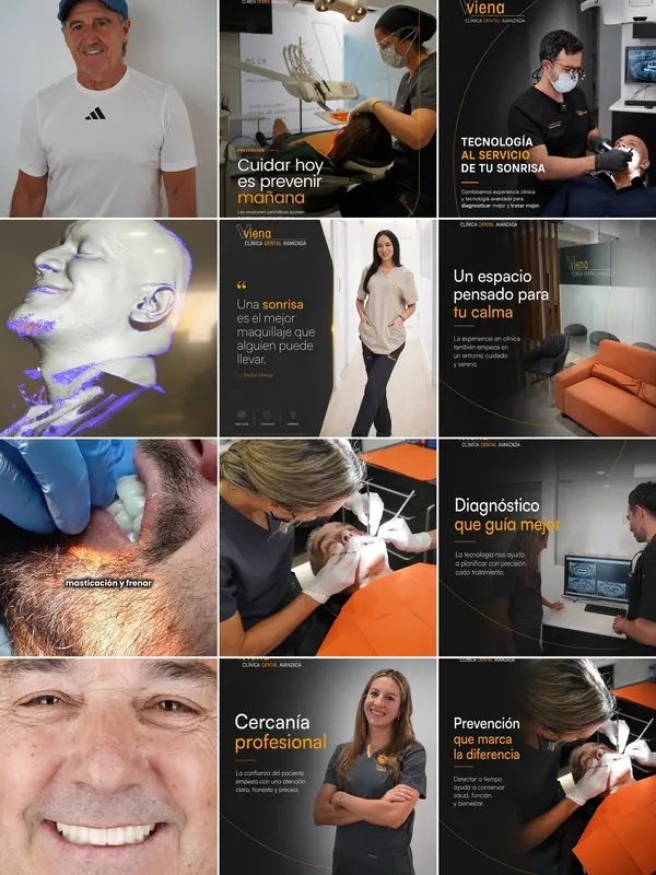 Feed de Instagram de Viena Clínica Dental (@vienaclinicadental), gestionado por Climadent